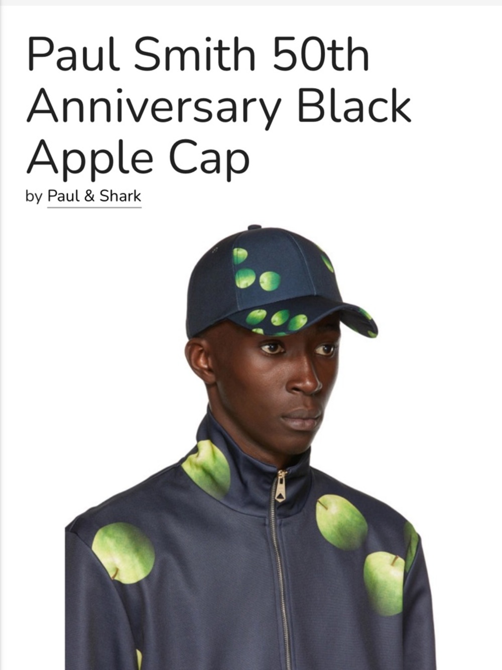 Paul Smith Adult 50th Anniversary Baseball Cap - Apple Print